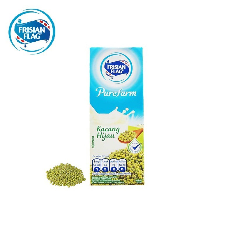 Frisian Flag Purefarm Flavor Milk Kacang Hijau 225ml