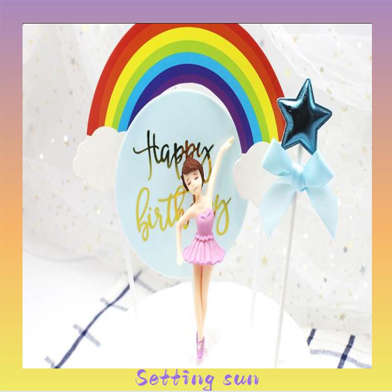 Cake Topper Happy Birthday / Tusukan Hiasan Kue Happy Birthday Acrylic TN