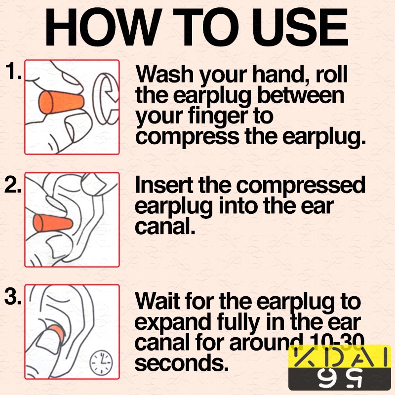 [1 Pasang] Earplug Ear Plug Safety Anti Bising Penutup Telinga Peredam Suara Berisik Mesin Tukang Proyek