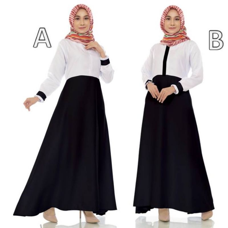 Gamis syarih seragam guru,PNS hitam putih
