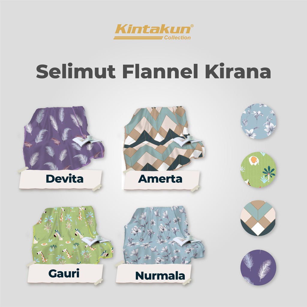 Kintakun Selimut Flannel 160 Nirmana Polyester Anti Alergi