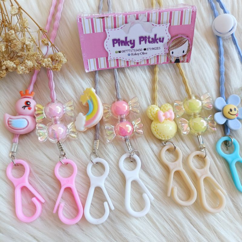 Strap Masker Anak / Tali masker hijab/ kalung masker Anak 2in1 Pakai Nama