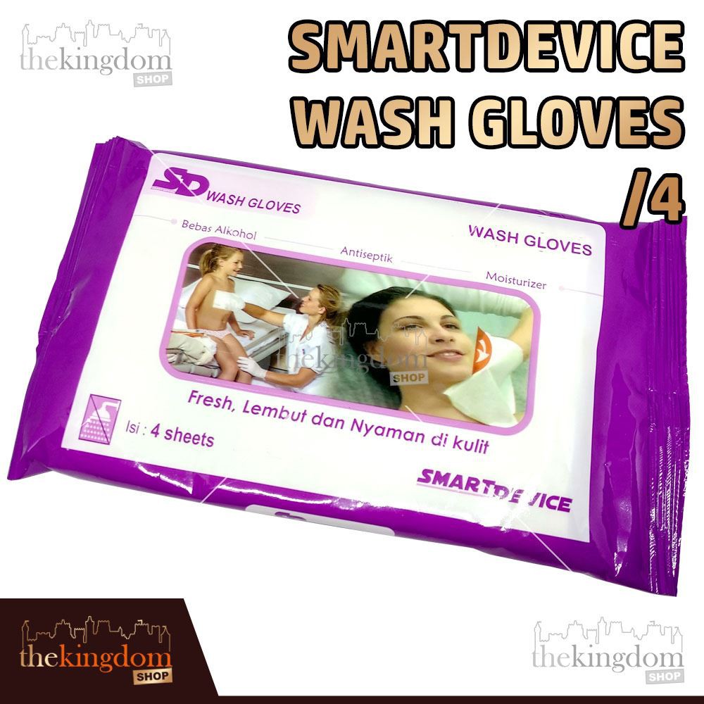 Smart Device SD Wash Gloves Waslap Handuk Tisu Basah Antiseptik /4