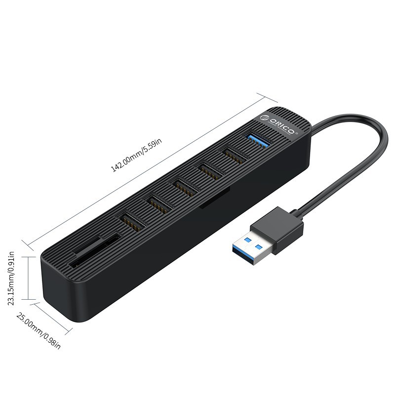 ORICO USB3.0 Hub 6 port with Car Reader 1 USB3.0 5 USB2.0 - TWU32-6AST