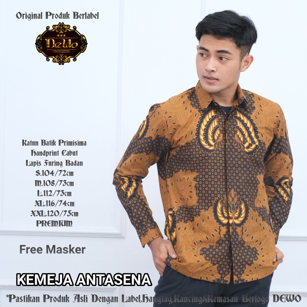 ANTASENA DEWO BATIKSOLOAMANAH KEMEJA BAJU BATIK PRIA SOLO LENGAN PANJANG PENDEK LAPIS FURING ATASAN BATIK PREMIUM MODERN KATUN HALUS PRADANA DEWANDRA NITISARA DAMAR MAHIDARA ANDROMEDA BAYUAJI JANARDANA BUWANA BANGAU ANTASENA NAWASENA ADIKARNA BAGAWANTA