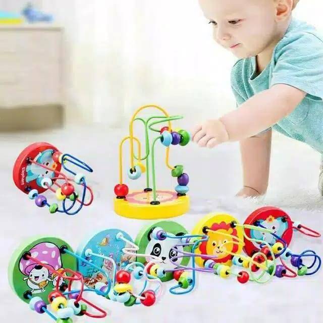 Puzzle kawat alur IKEA puzzle anak maze anak  Mini Round Bea