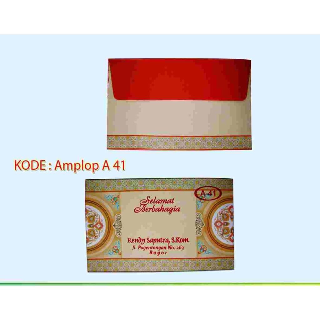 

Blangko Amplop Motif A 41 Murah isi 50