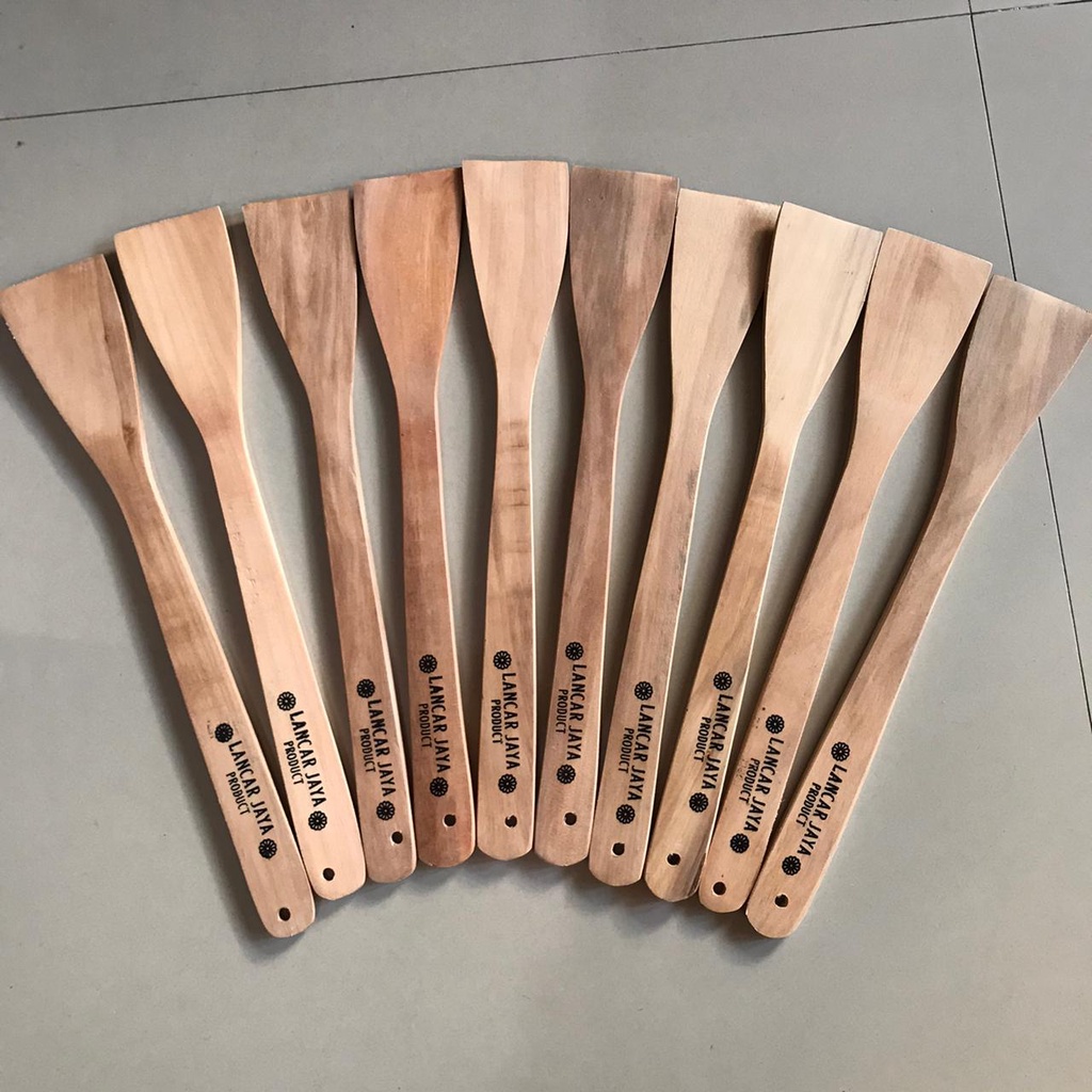 Jual Spatula sutel sutil kayu alat masak kayu aslii murah spatula sutil