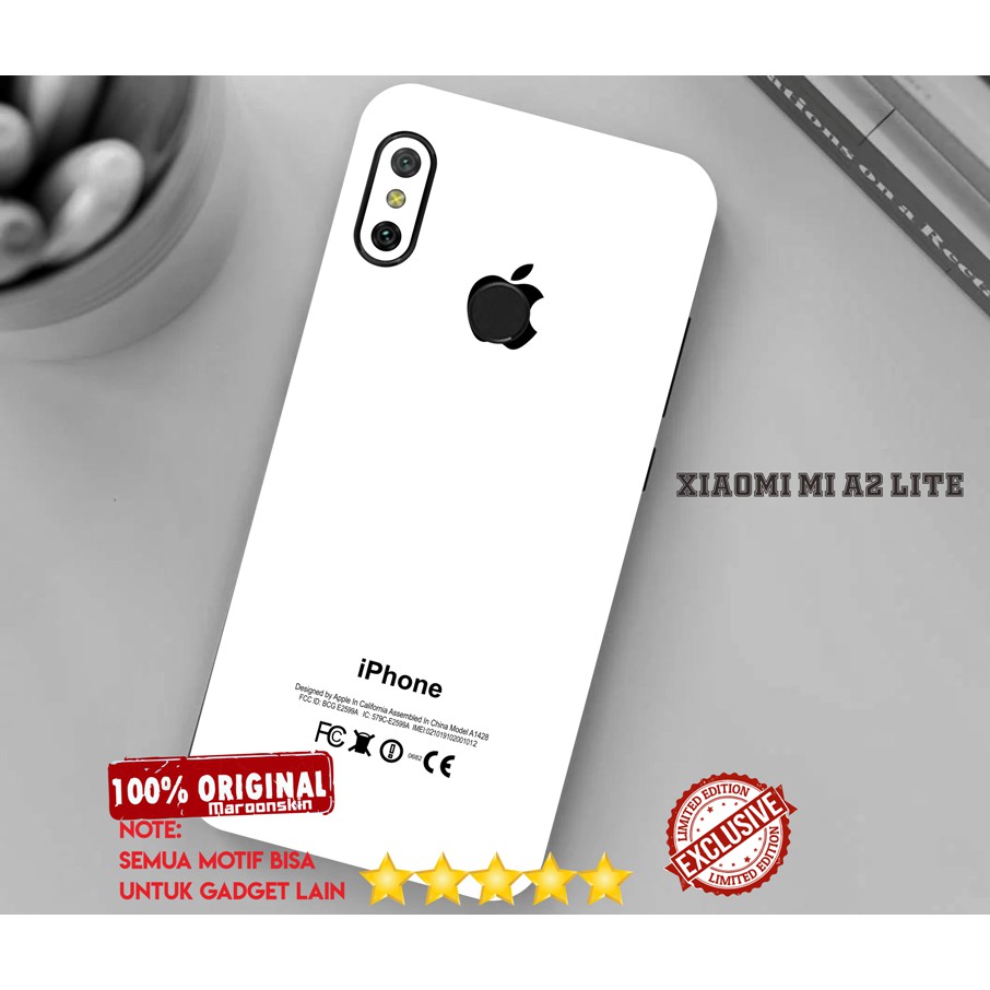 Garskin Xiaomi Mi A2 Lite iphone x White skin protector case