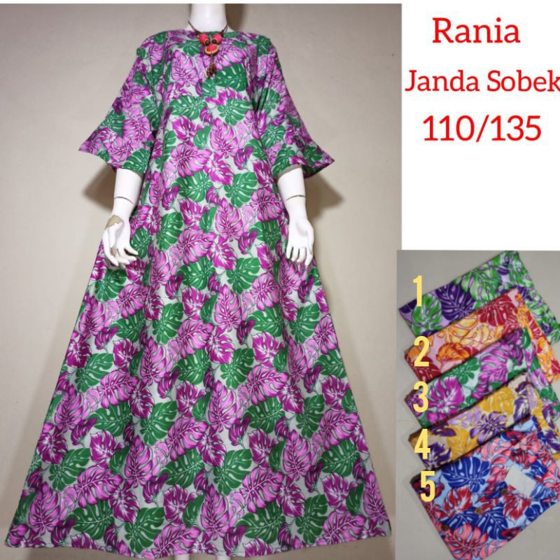 Daster panjang lengan pendek busui 3/4