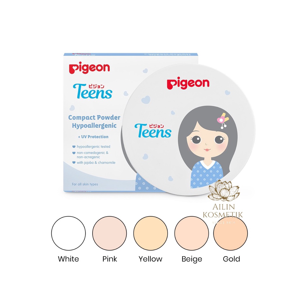 ✿ELYSABETHME✿ Pigeon teens two way cake TWC bedak padat  untuk remaja anti wajah berminyak