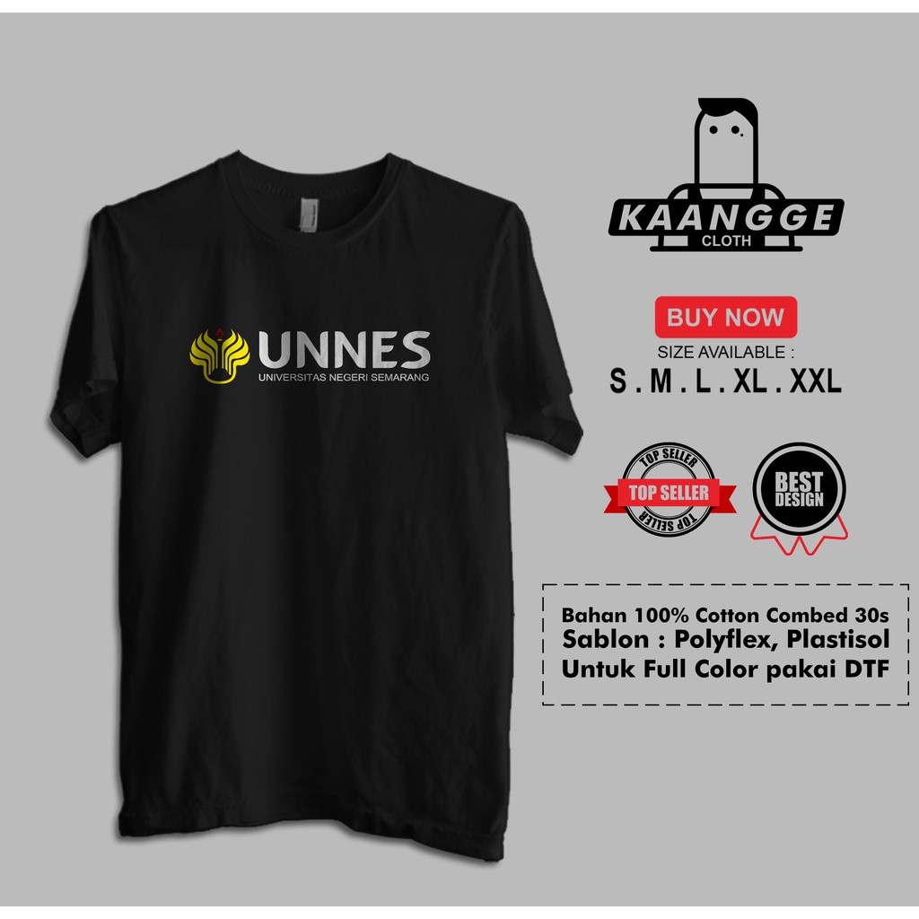 Kaos Kampus UNNES Universitas Negeri Semarang Logo Baju Distro
