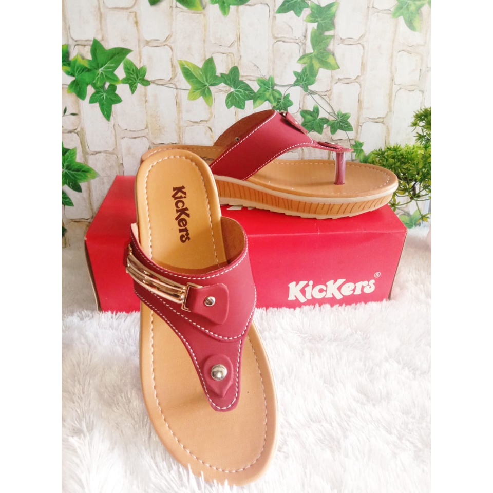 Wedges Wanita Japit Kickers/Nevada Sandal Wanita Pesta Sendal Jepit Wanita