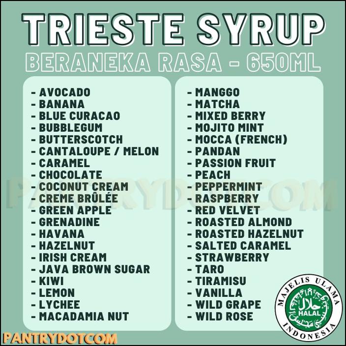 

TRIESTE SYRUP 650ML PREMIUM - CARAMEL