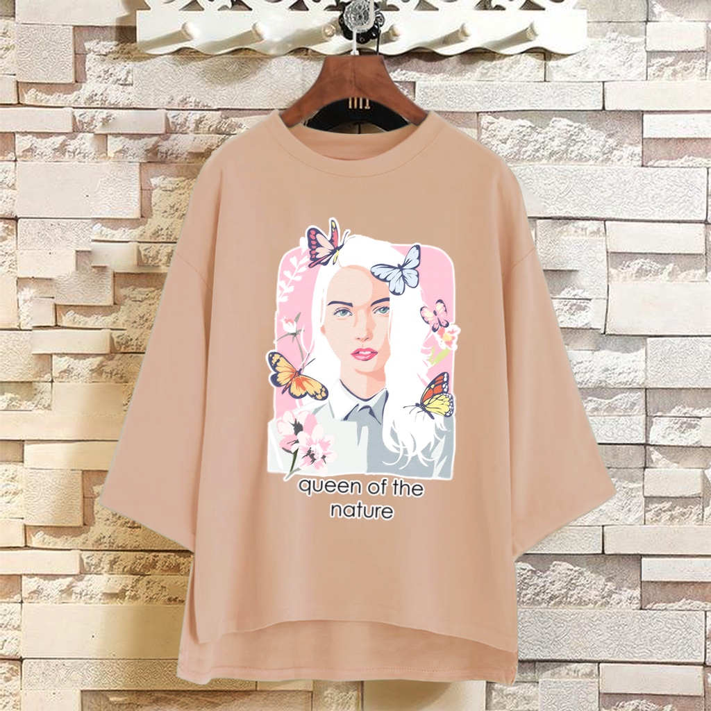 PUFFY_ID Tshirt oversize QUEEN OF NATURE kaos bigsize wanita