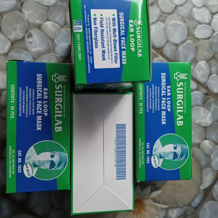 Byoki Masker Bedah Earloop Surgilab Baru Isi 50 Ready Turun Harga Kekinian Terlaris
