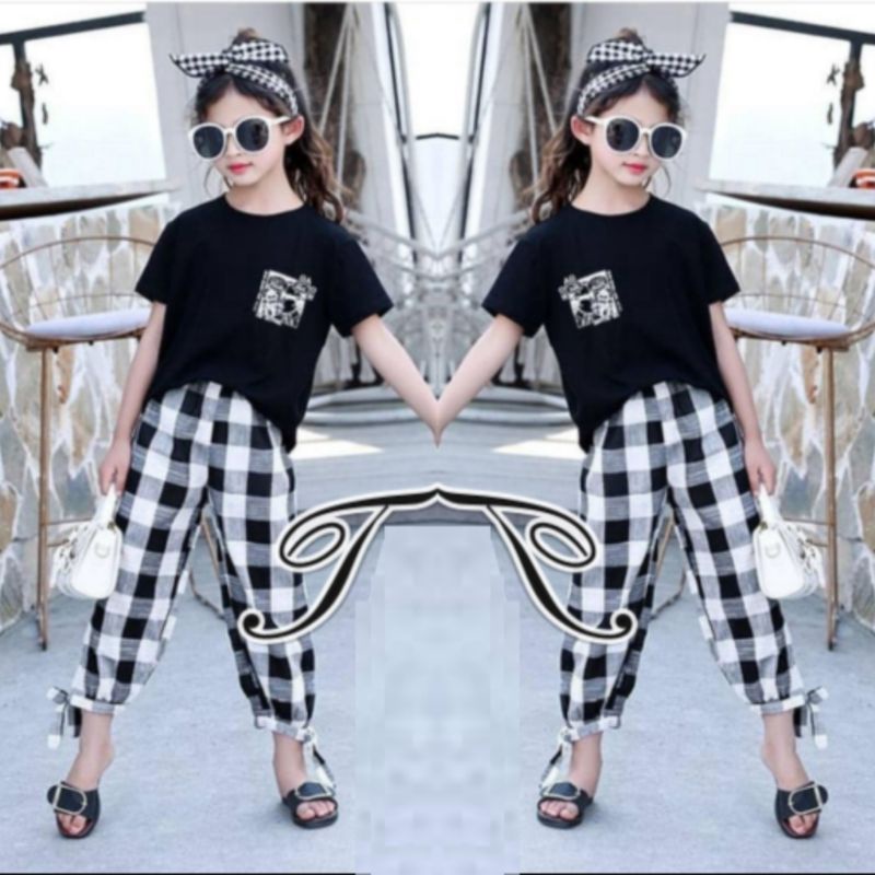 Set Anime Kids Usia 6th-10th Baju Anak Perempuan Baju Setelan Anak Perempuan Fashion Anak Perempuan