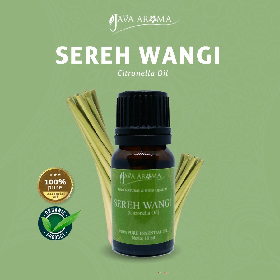 Javaaroma Citronella Oil Essential Oil / Minyak Atsiri Sereh Wangi (10 mL) Diffuser Aromateraphy