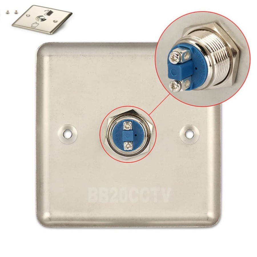 Tombol Keluar Exit button stainless acces door control push bell pintu