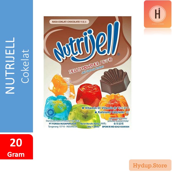 

Nutrijel | Nutrijell Jelly Serbuk Instant Kemasan Ekonomis 400 mL Rasa Cokelat 20 Gr