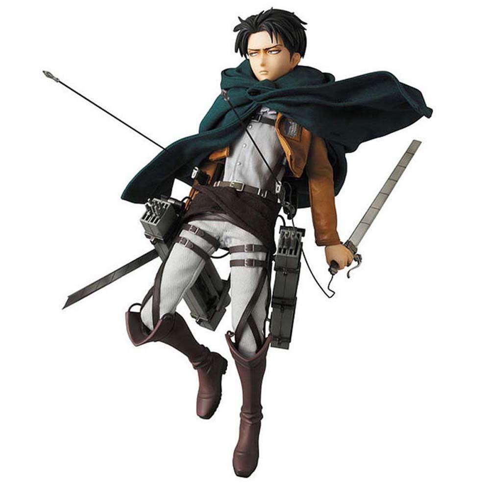 Lanfy Mainan Action Figure Levi Ackerman Bahan PVC Untuk Dekorasi Rumah Attack on Titan