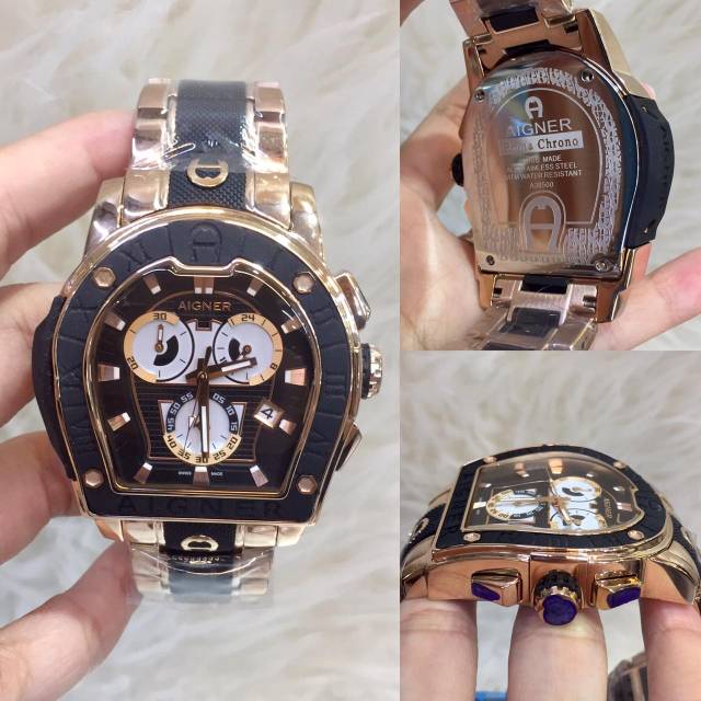 JAM TANGAN AIGNER'S 004 A38500 ROMA CHRONOGRAPH SUPER  PREMIUM AAA