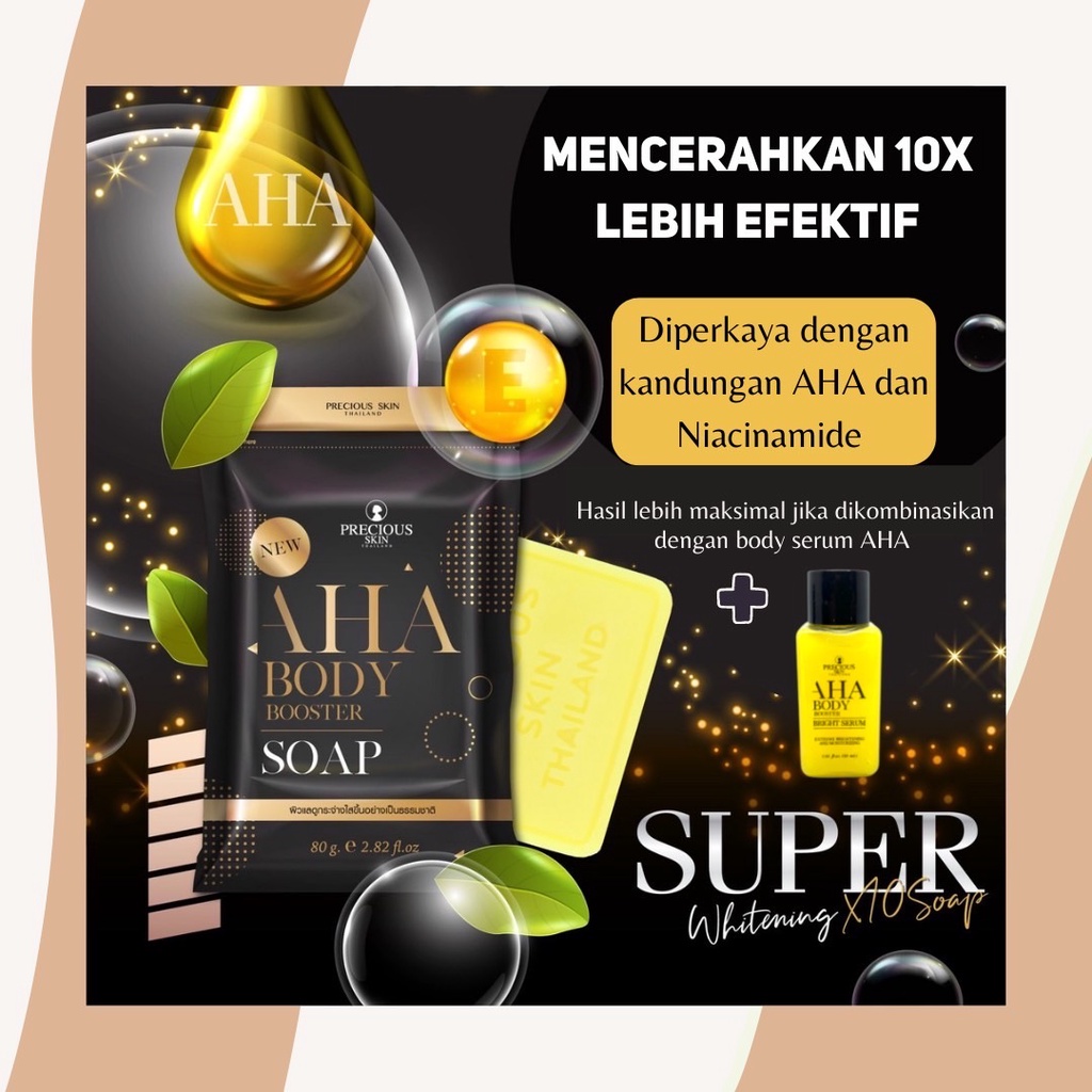 Sabun Pemutih Badan Precious Skin AHA Soap Body Booster Whitening BPOM 80gr