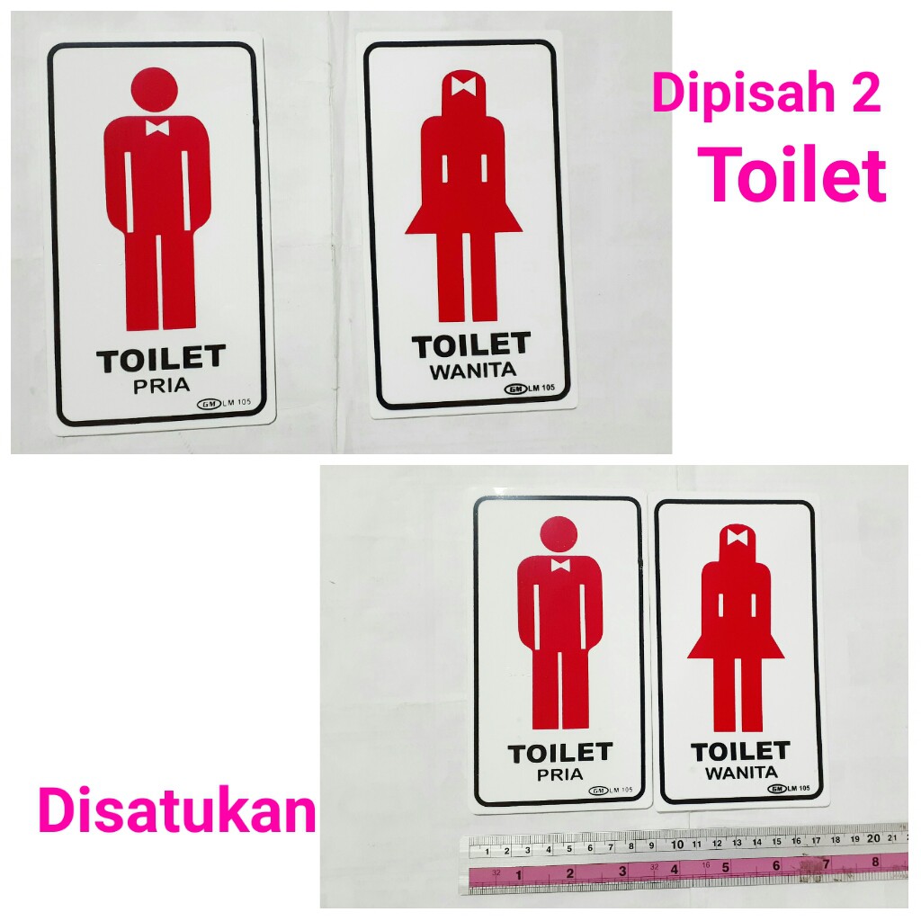 Jual Tulisan Toilet Gambar Pria And Wanita Label Kamar Mandi Wc Bisa Dipisah Dan Disatukan Di Cafe 6014