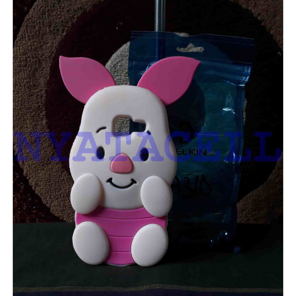 Case 4D Piglet Samsung Galaxy A3 2016 A310/Karakter/Softcase/3d/Rubber