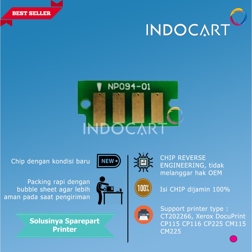 Chip CT202264-Xerox DocuPrint CP115 CP116 CP225 CM115 CM225