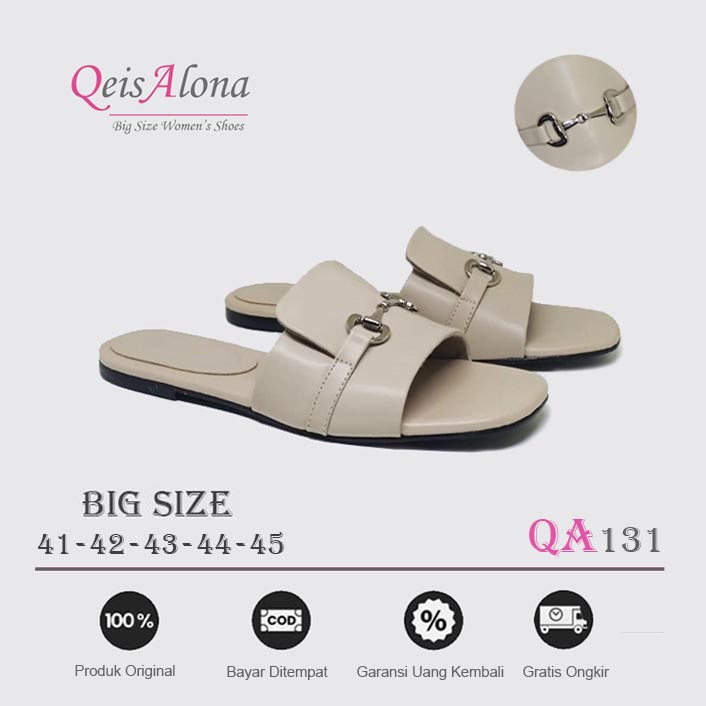 Sandal Wanita Ukuran Jumbo Besar - Big Size 41 42 43 44 45 sendal flat teplek murah