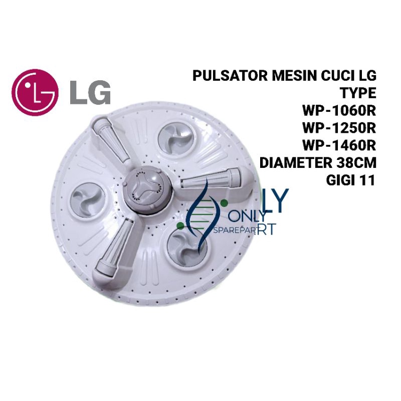 Pulsator Mesin Cuci LG WP 1060R WP 1250R WP 1460R P 850 P 120R P 90 Diameter 38 cm gigi 11