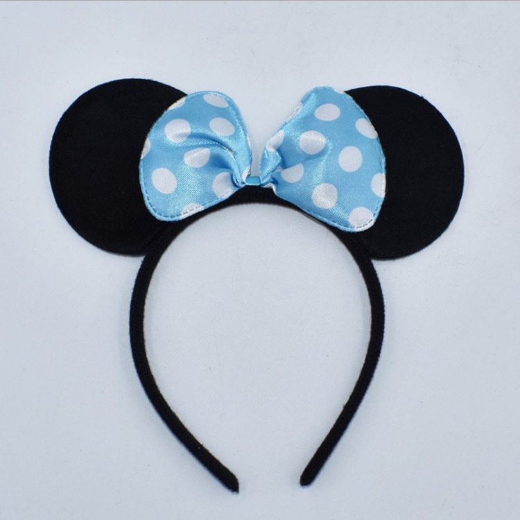 Bando Bandana Ikat kepala busur telinga Mickey Mouse yang lucu