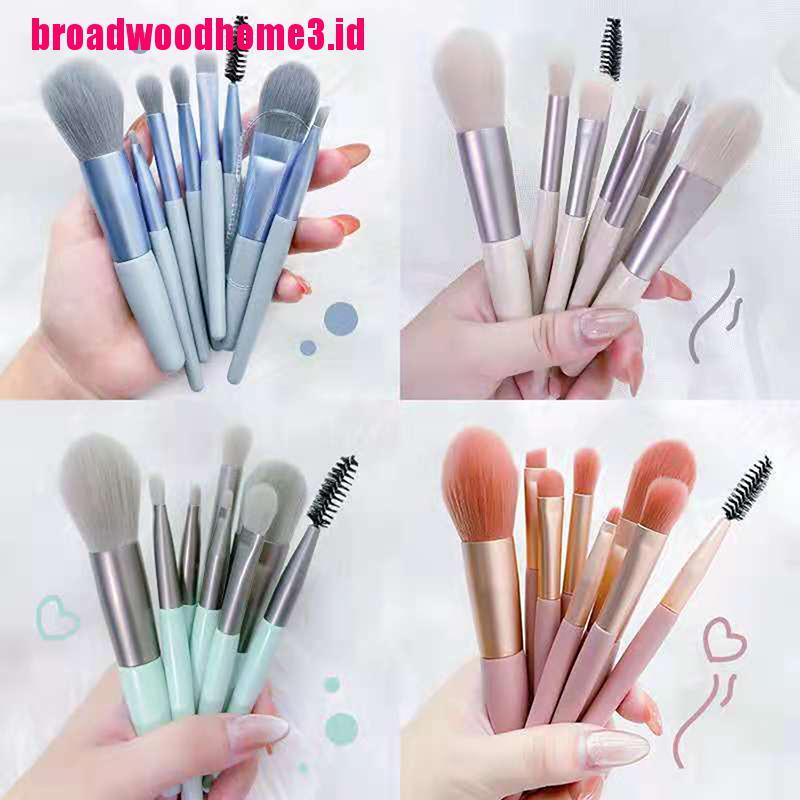 8pcs / Set Brush Eyeshadow Mini Portable Untuk Makeup / Kosmetik Wanita