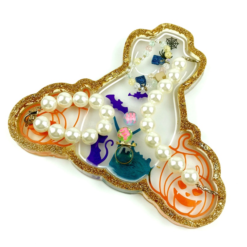 Cetakan Resin Epoksi Bahan Silikon Desain Halloween Untuk Membuat Gelas