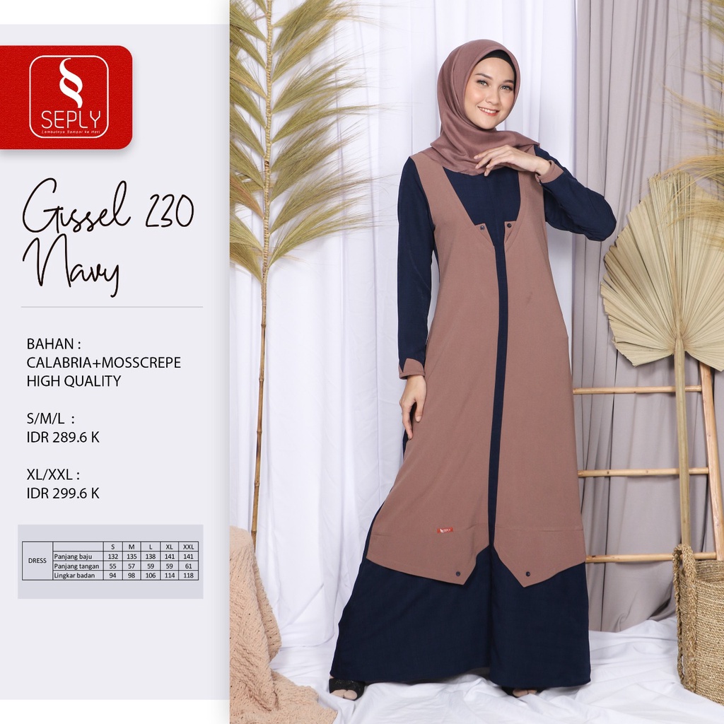 GAMIS TERBARU 2021 SEPLY GISSEL 230 NAVY