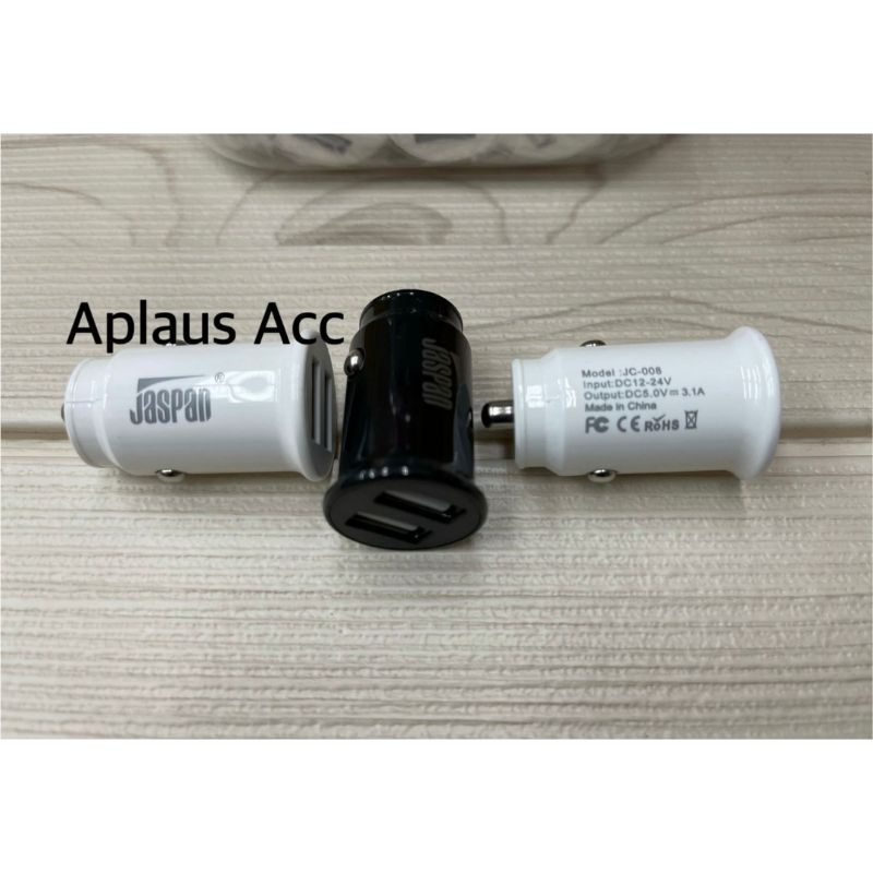 Batok Saver Mobil 2 USB / Adaptor USB Car Charger Jaspan 3.1A JC-008