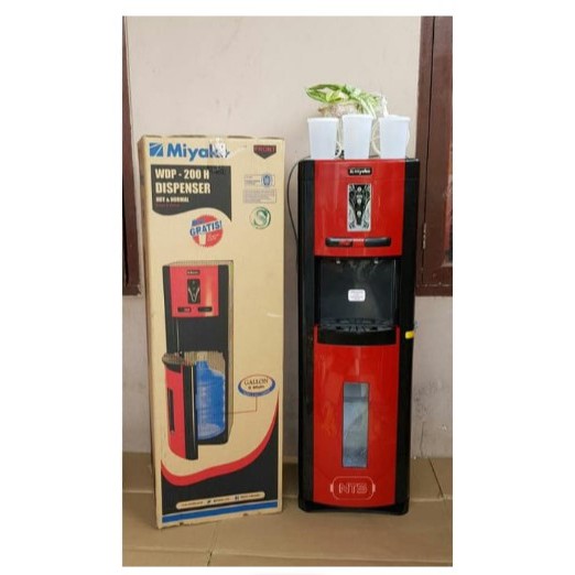 Miyako Dispenser Galon Bawah Hot &amp; Normal WDP-200H Gratis Cup GARANSI