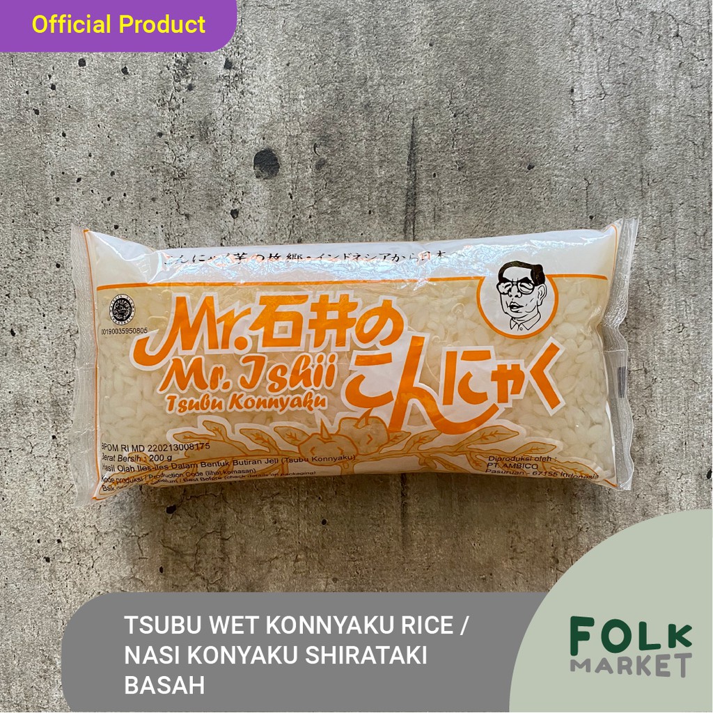 

MR. ISHII Nasi Shirataki Konyaku Basah / Tsubu Wet Konnyaku Diet Rice 200gr