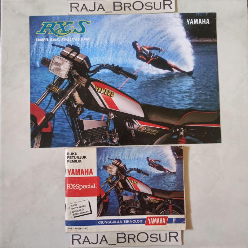 Buku petunjuk pemilik/Manual book + Poster brosur katalog leaflet Yamaha RX Special/RX S 1991-1992 1