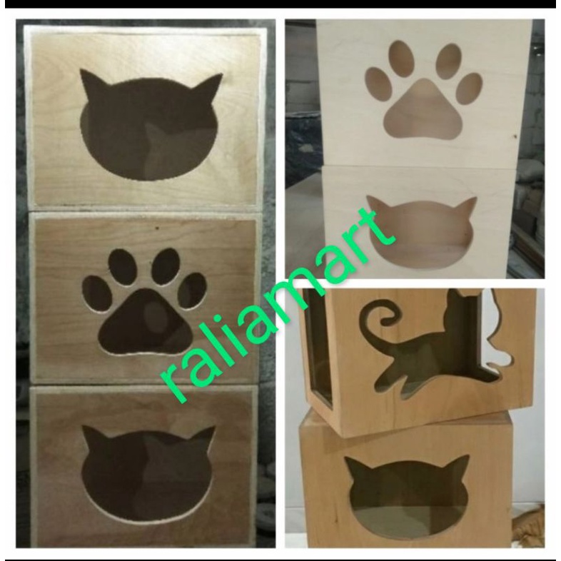 kandang kucing kayu/rumahkucing/cathouse