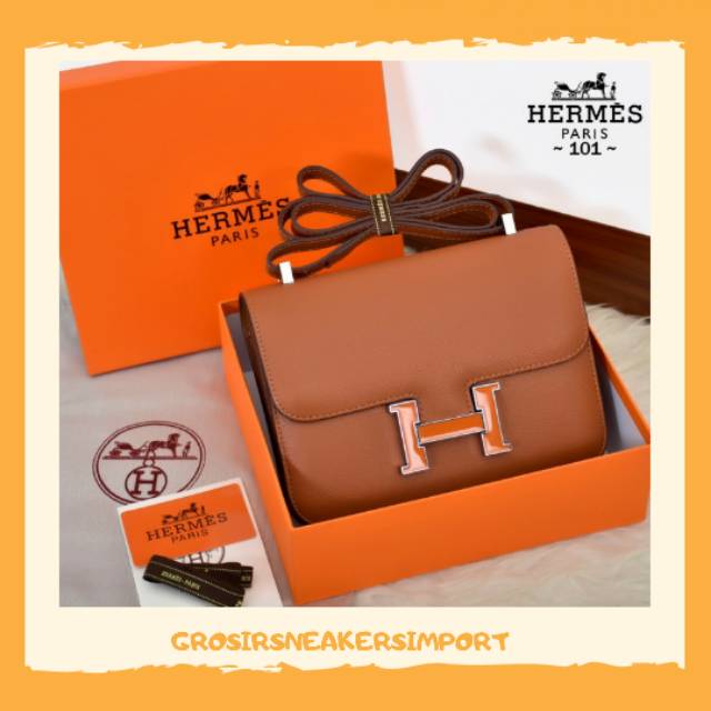 Hrm Constance Togo Bag  101 Platinum 1:1