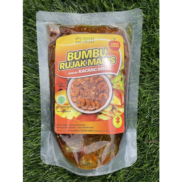 

SAUS-DRESSING- BUMBU RUJAK KACANG MEDE & TERASI KEMASAN POUCH 300 GRAM -SAUS-DRESSING.