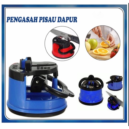 Alat Pengasah Pisau Dapur Suction Pad Knife Sharpener Bulat / Asahan Pisau Bulat / Kleva Sharp