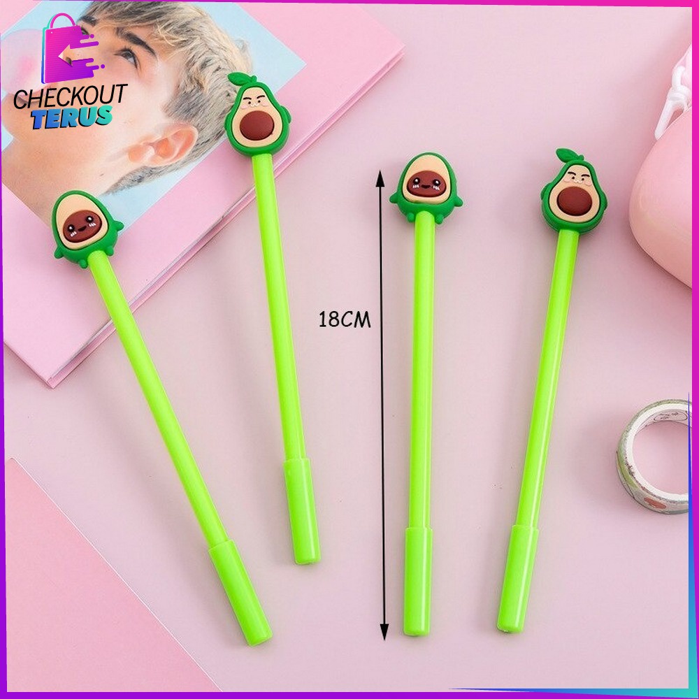 CT A9 Pulpen Karakter Alpukat Alat Tulis Stationary Pena Unik Pen Motif Buah Avocado Lucu