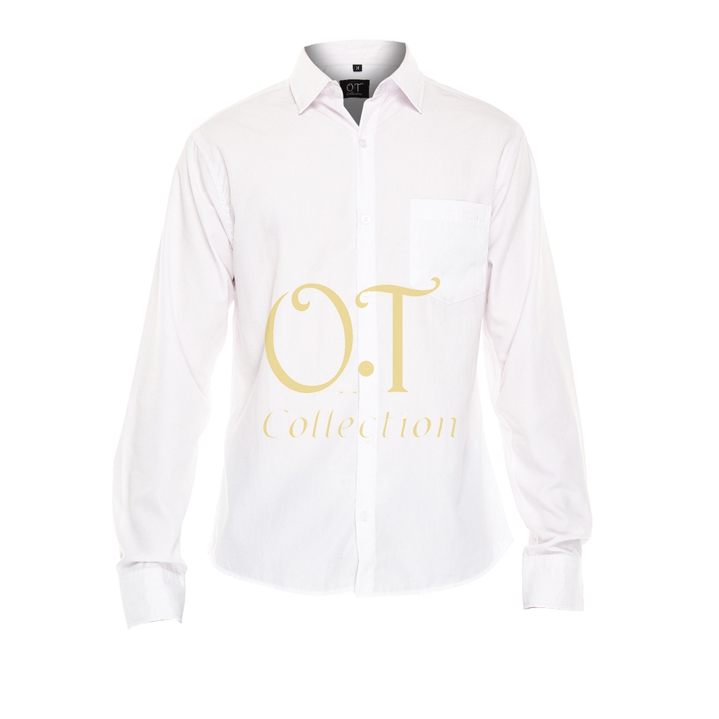 [basic office OT] kemeja pria polos kantoran premium cotton