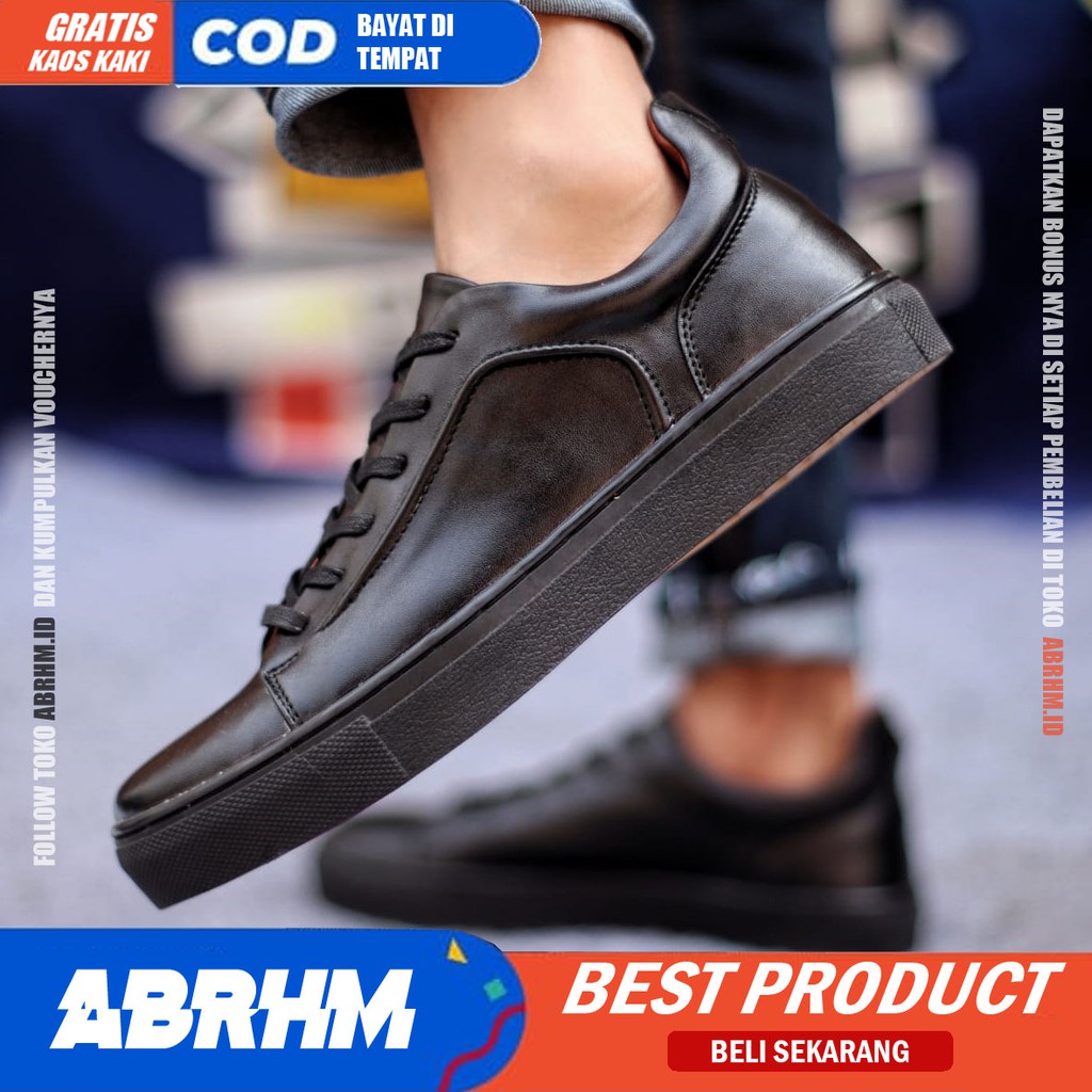 ABRHM x JHONB LOW Sepatu Kasual Pria Sepatu Pria Casual Kuli Pu Ori Sepatu Kerja Cowo/Cowok Sneaker Sepatu Kerja Kantor Semi Formal Kuliah Kondangan Gaya keren Kekinian Murah Terlariss