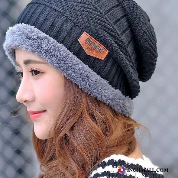 ○ Topi Kupluk Dewasa Pria Wanita Rajut Bulu Wol Hangat Tebal Gunung - Biru Tua ◙