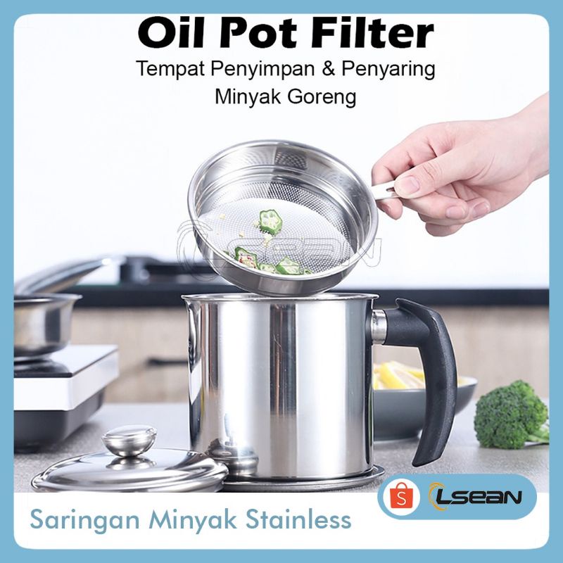 OIL POT STAINLESS STEEL| WADAH SARINGAN MINYAK TEMPAT SARINGAN MINYAK