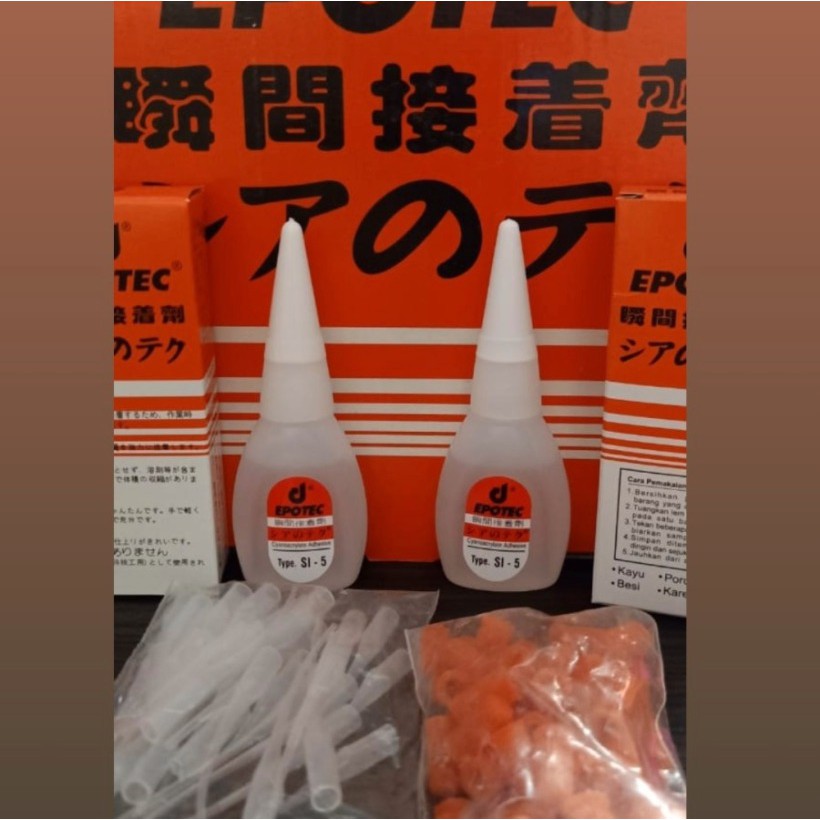 

[50 pcs] lem epotec / apotec merek j / lem serba guna / lem setan / kuat / power glue